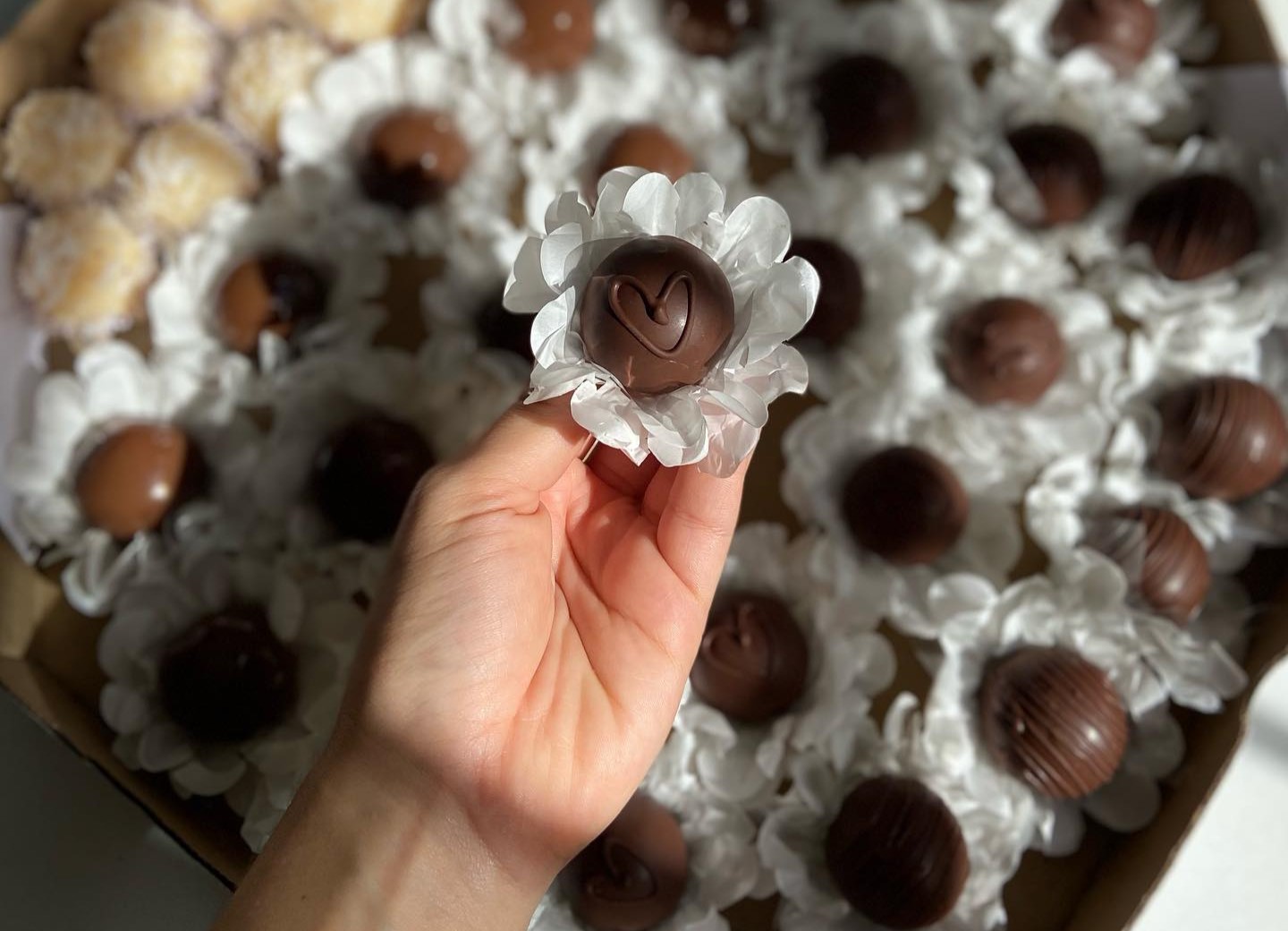 bombom de brigadeiro branco