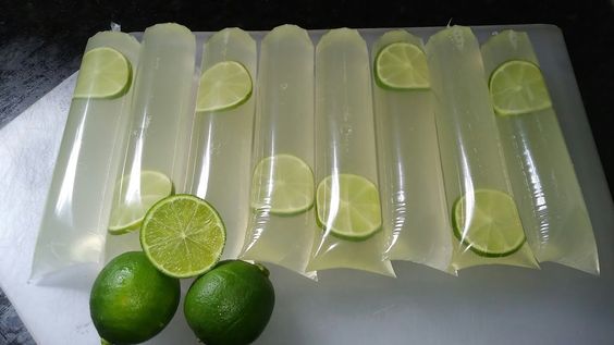 Geladinho de limão prático caipirinha