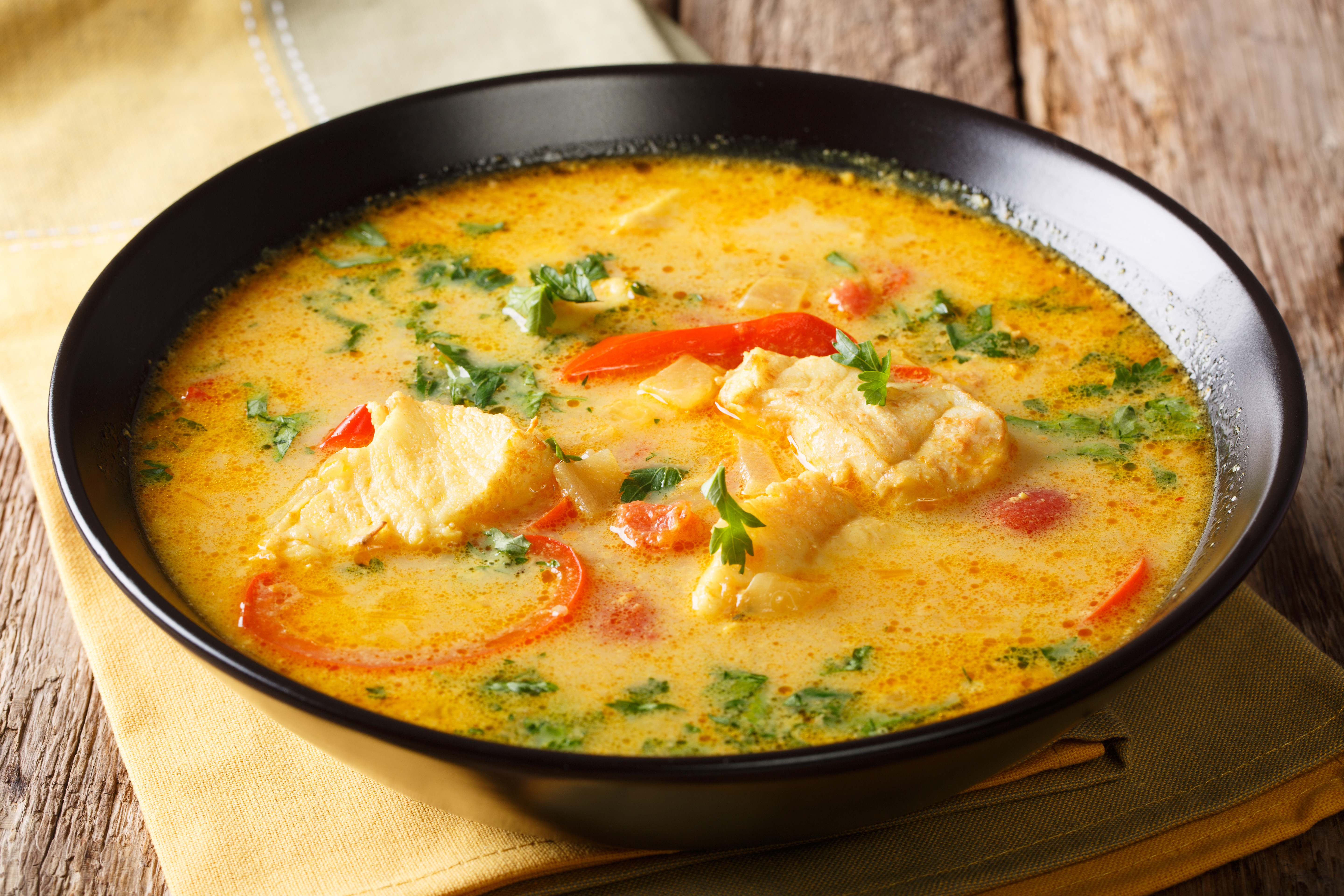 Moqueca de peixe com leite de coco  tudo gostoso