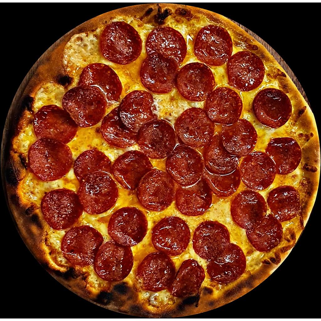 Pizza poderosa de pepperoni do tiktok massa caseira