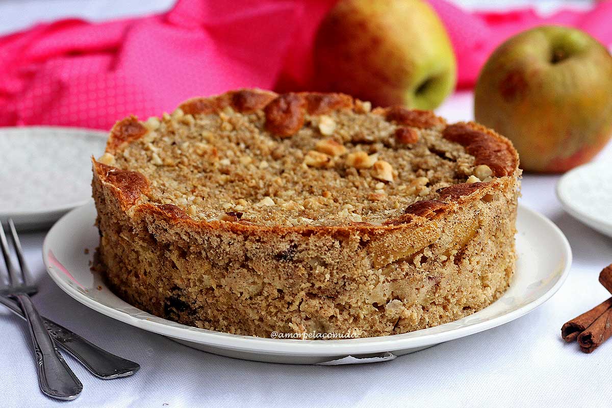 Torta de aveia e maçã Palmirinha