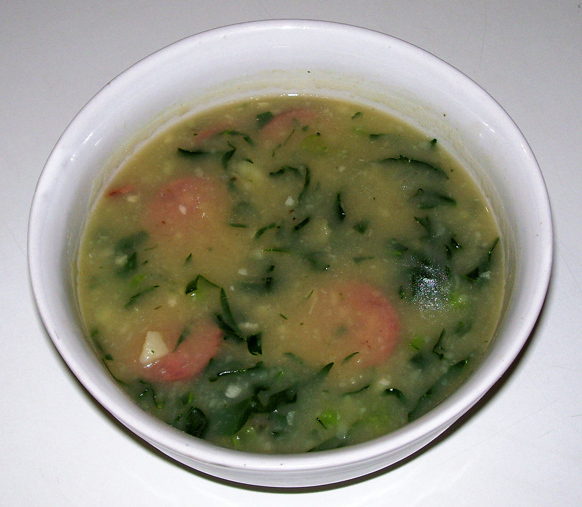 Caldo verde low carb de dieta simples