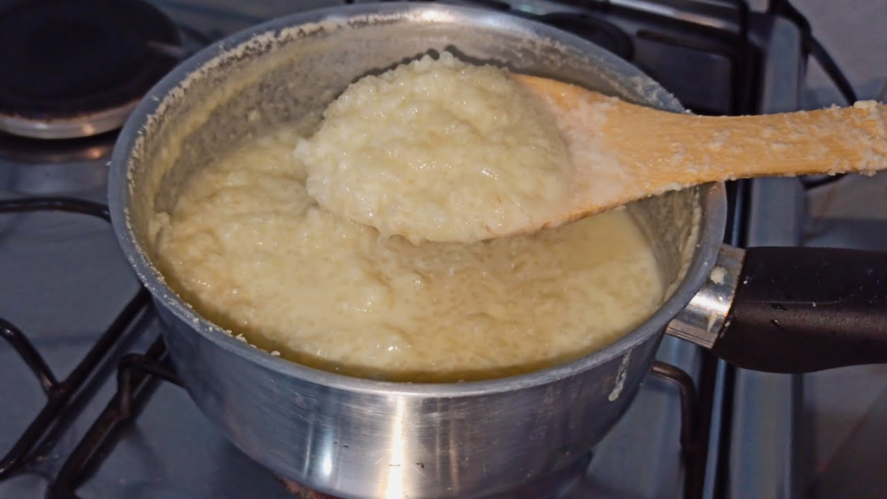 Mingau de arroz prático demais