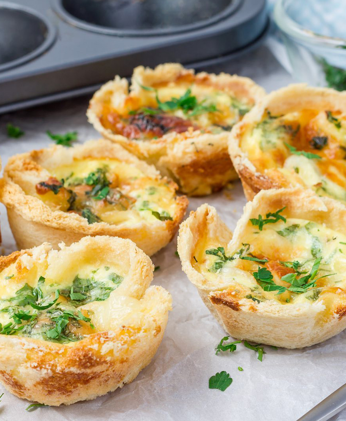 Mini quiche de bacalhau tudo gostoso