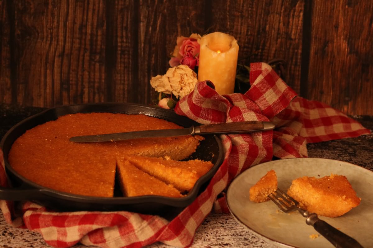 Bolo de milho com farinha de aveia da vovó