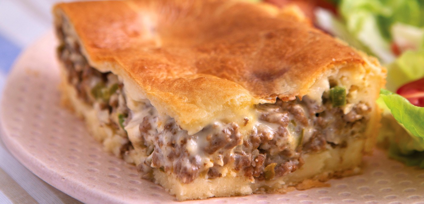 Pastelão de carne moída tudo gostoso