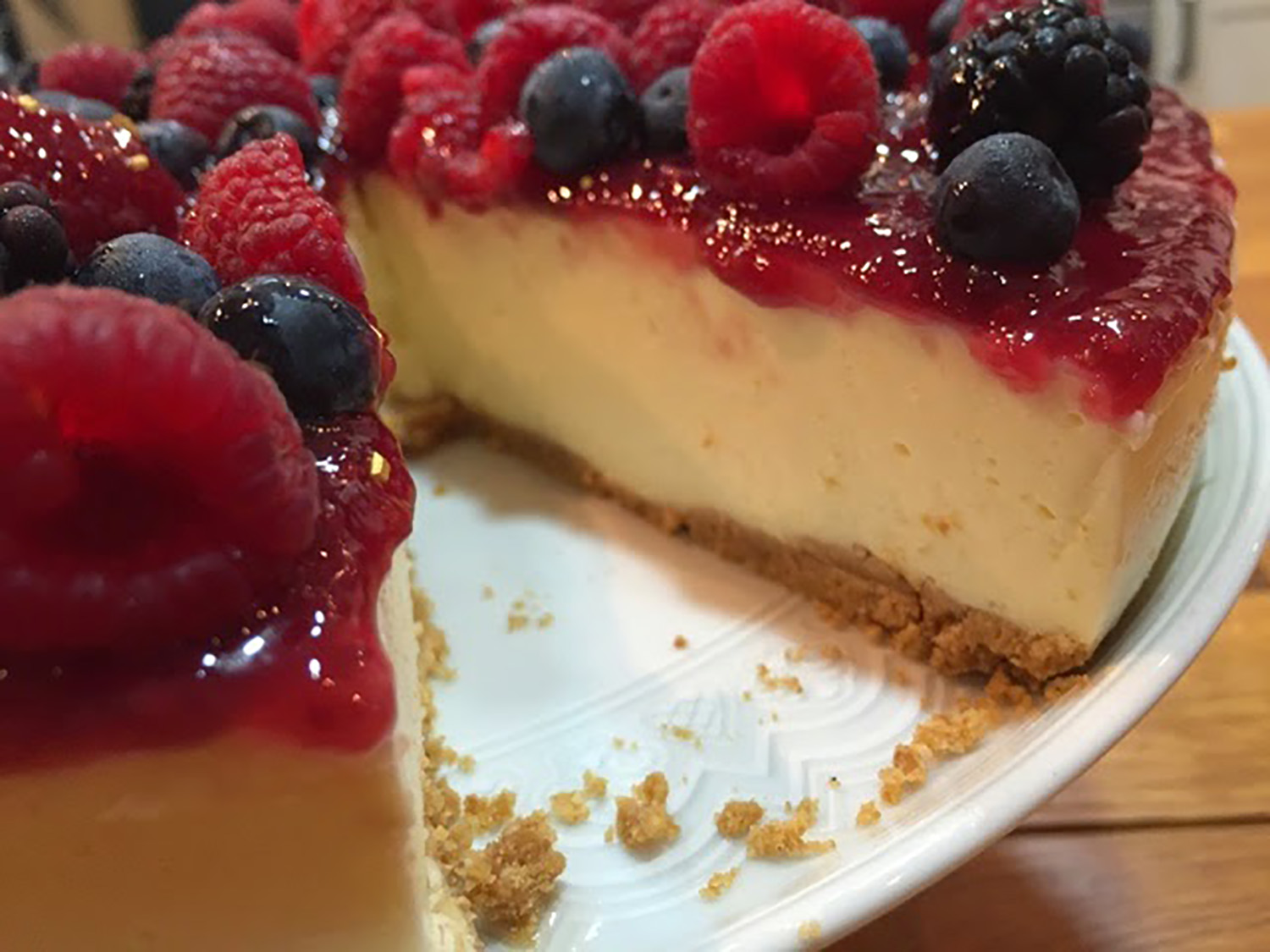 cheesecake de morango Philadelphia tudo gostoso