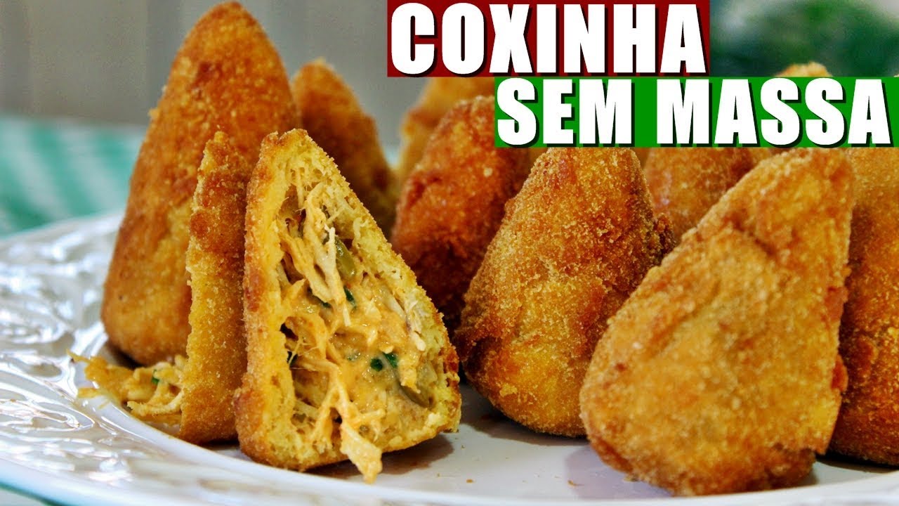 Coxinha sem massa com frango cremoso fácil