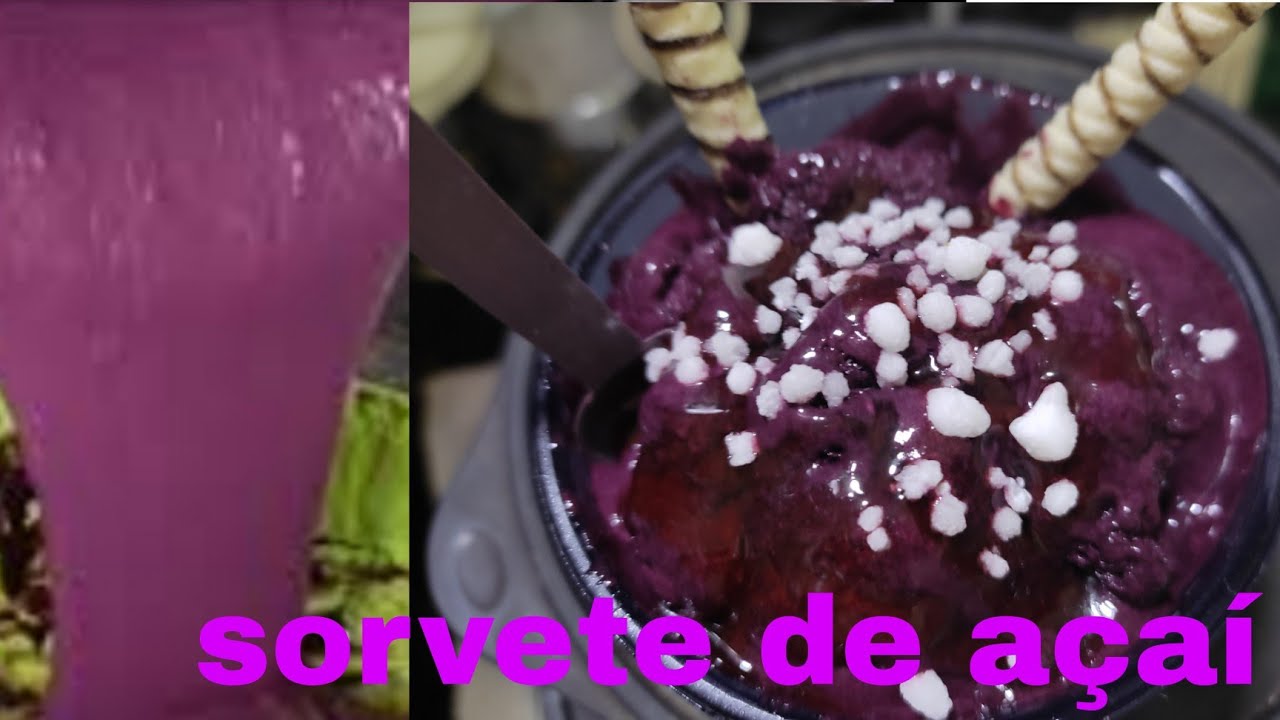 Sorvete de açaí natural rápido