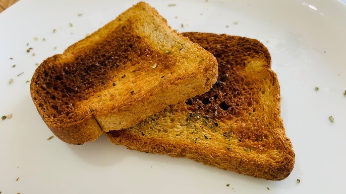 Torrada de pão de forma na airfryer crocante