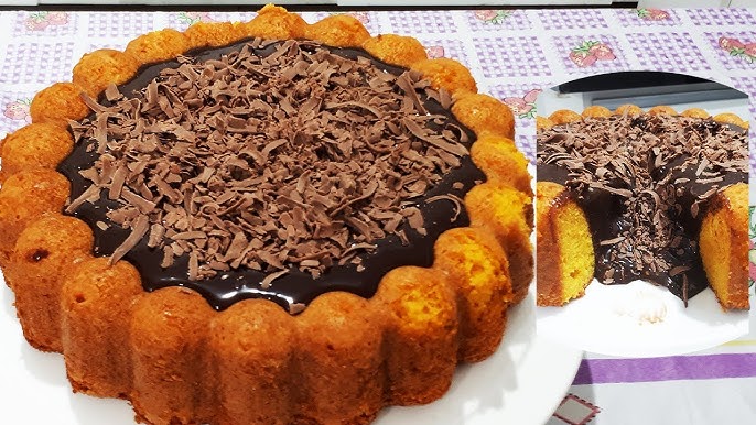 Bolo de cenoura com Nutella úmido tudo gostoso