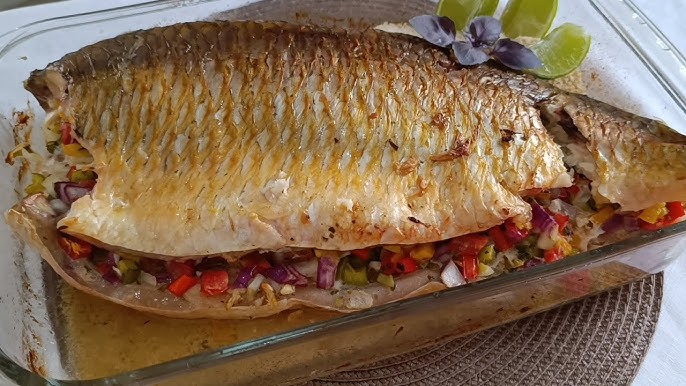 Peixe assado sem óleo fácil simples