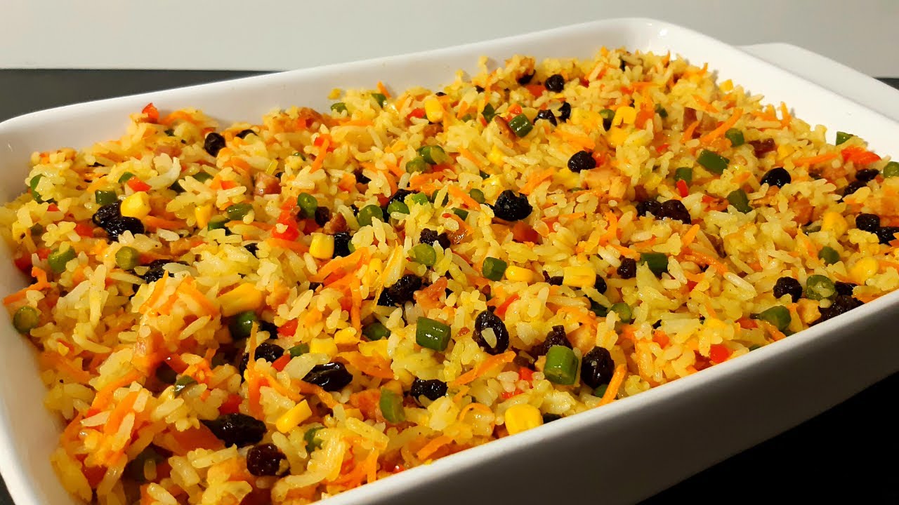 Arroz de festa com verduras prático demais