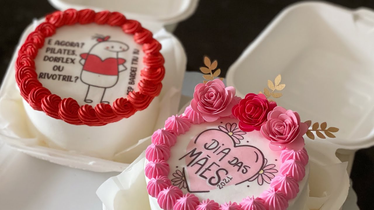 Bento cake de Dia das Mães pequeno