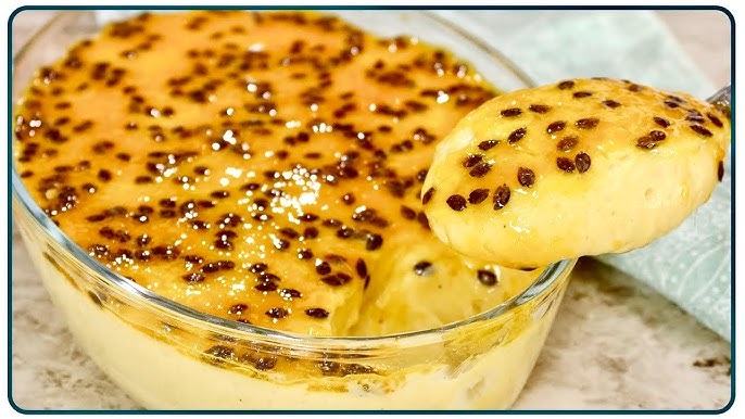 Mousse de maracujá com creme de leite cremosa tudo gostoso