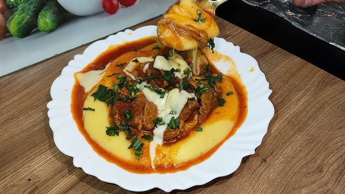 Polenta com carne de panela prático demais