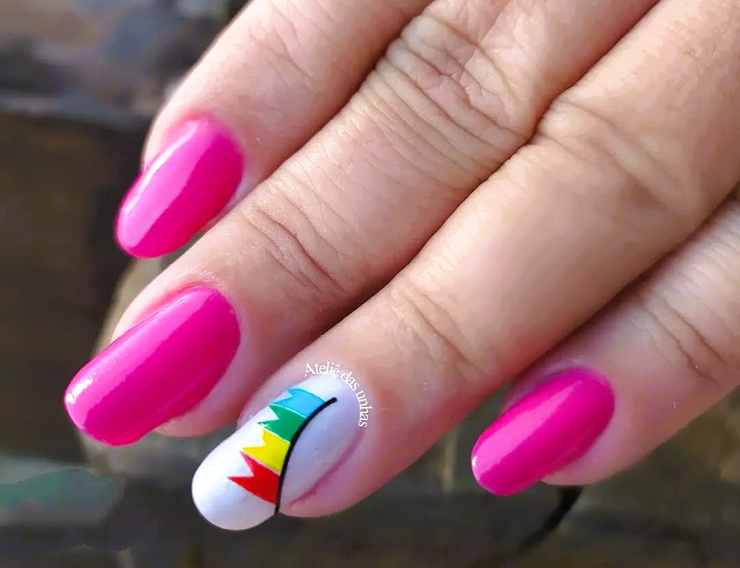 Unhas Juninas Fáceis de Fazer em Casa 