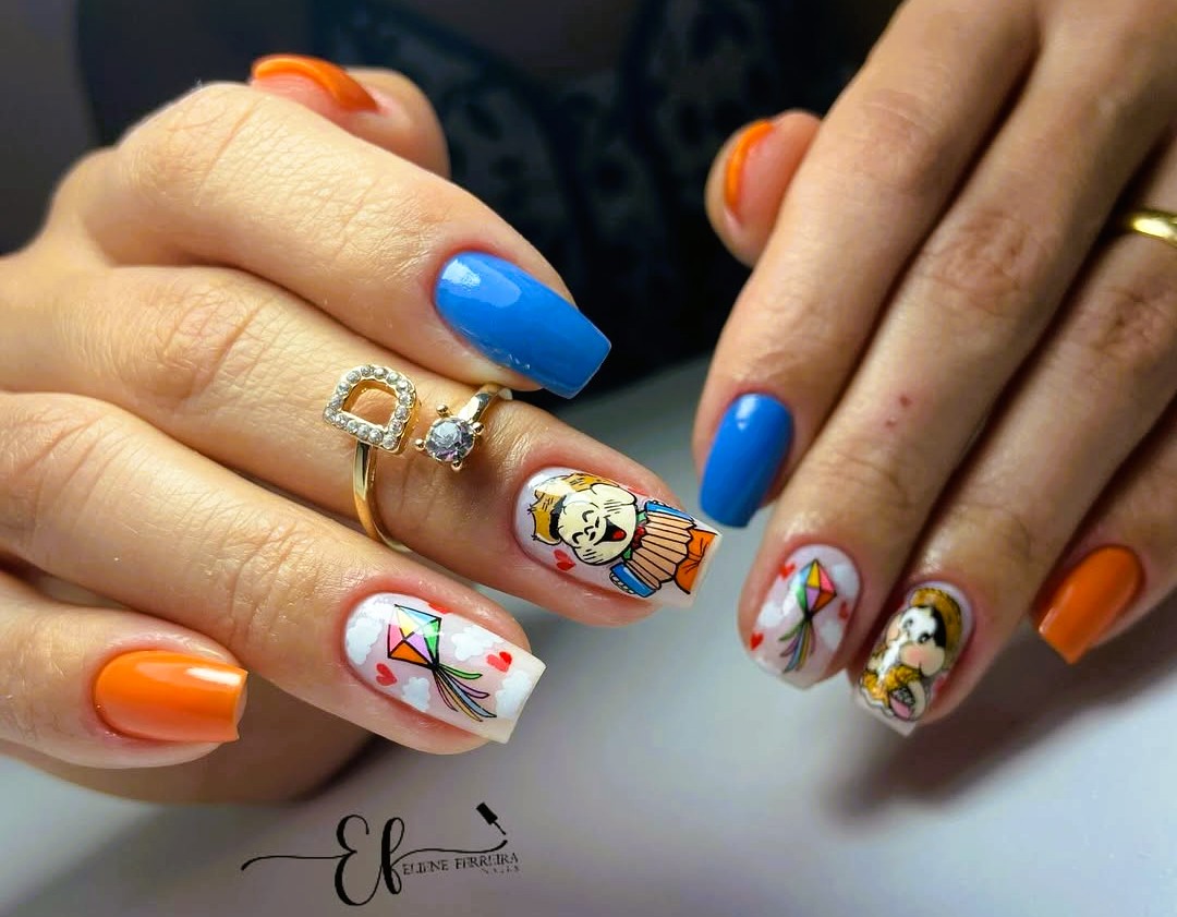 Unhas Juninas Fáceis de Fazer em Casa 
