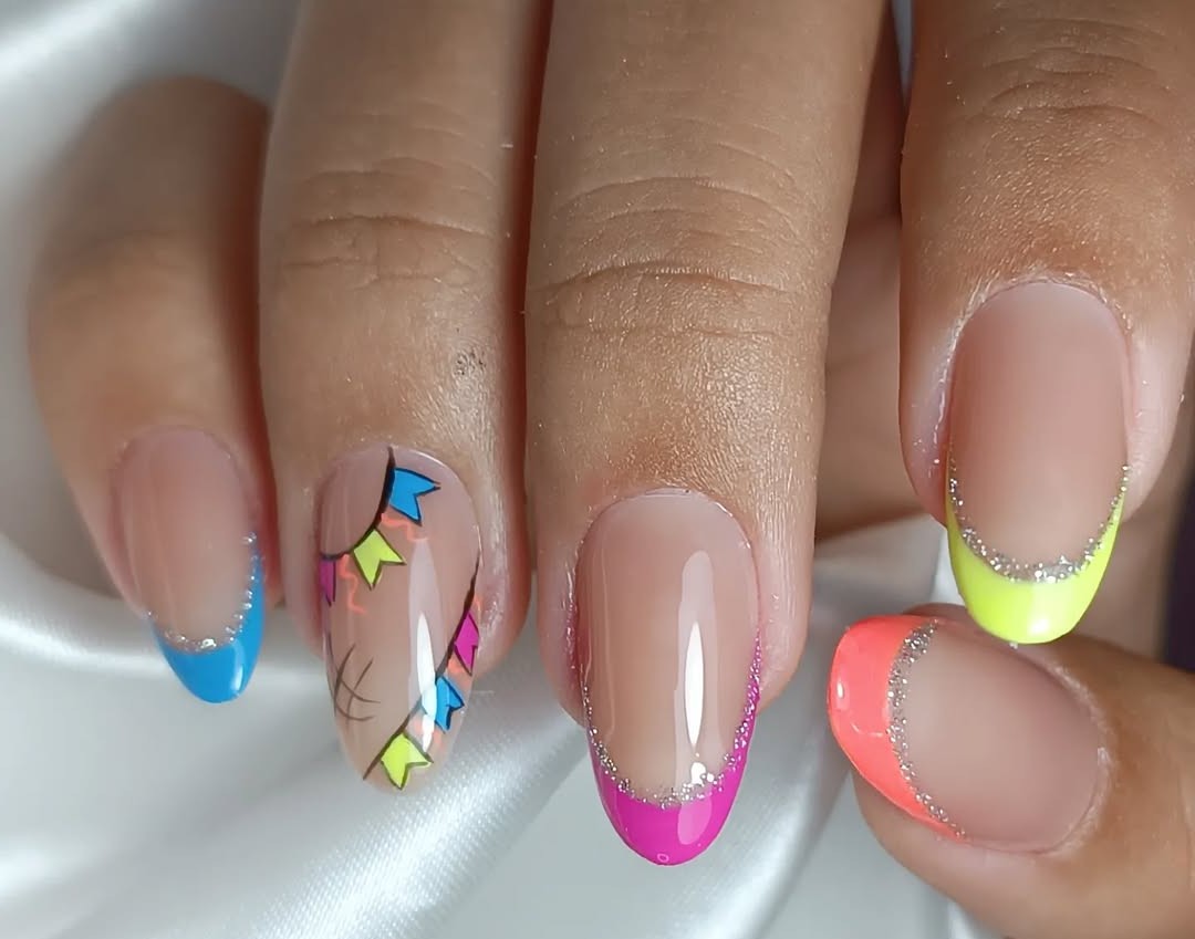 Unhas Juninas Fáceis de Fazer em Casa 