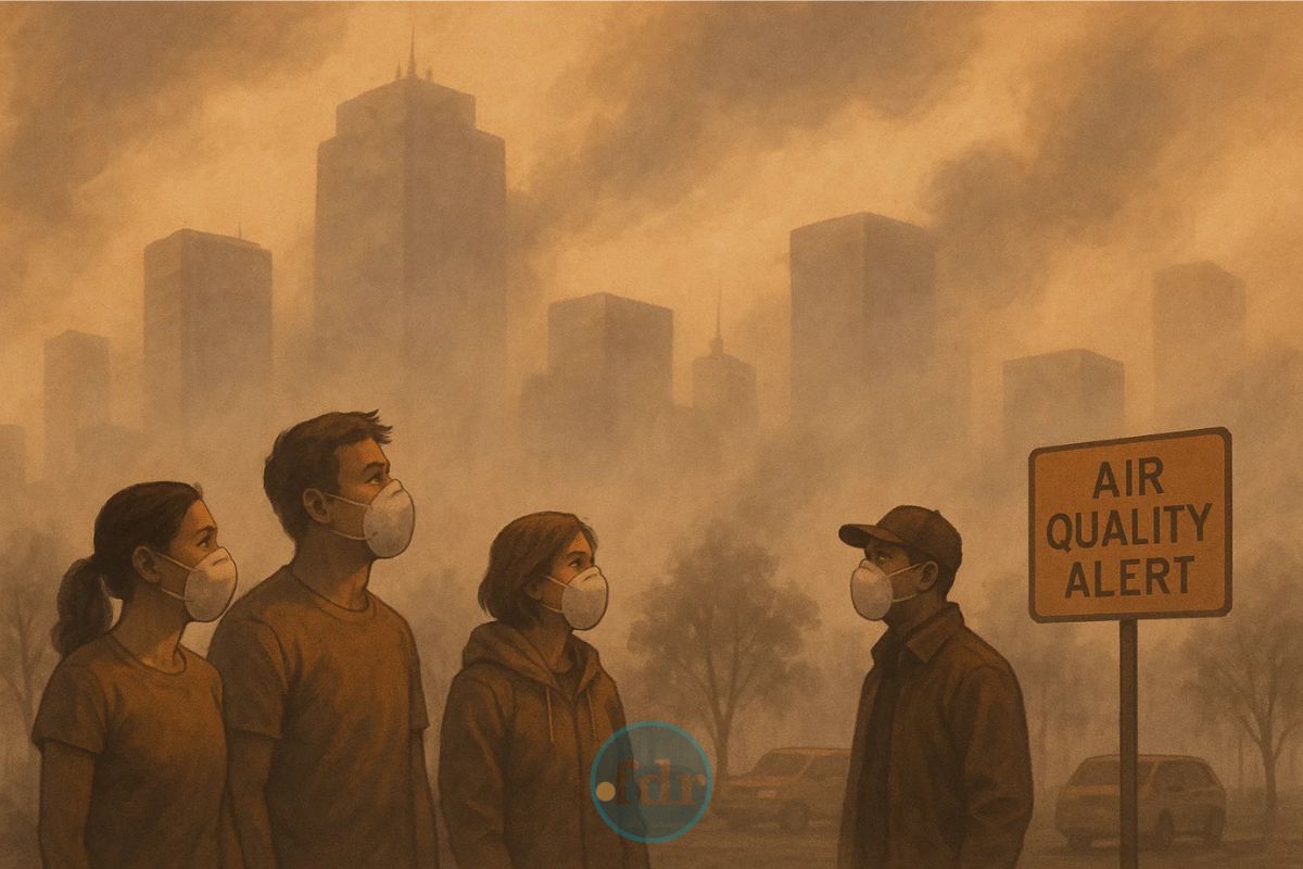 Ilustração de norte-americanos após alerta 