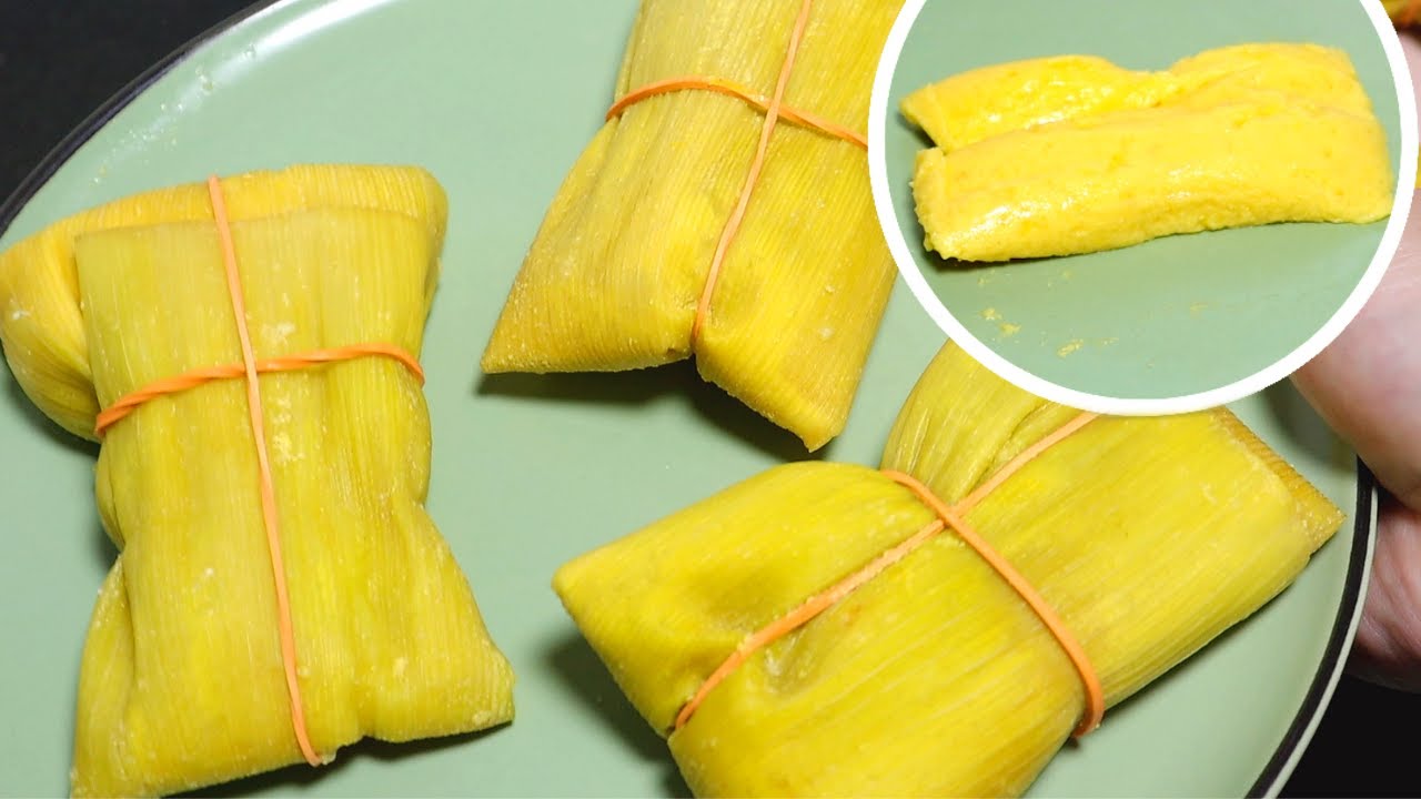 Pamonha doce com coco que derrete na boca
