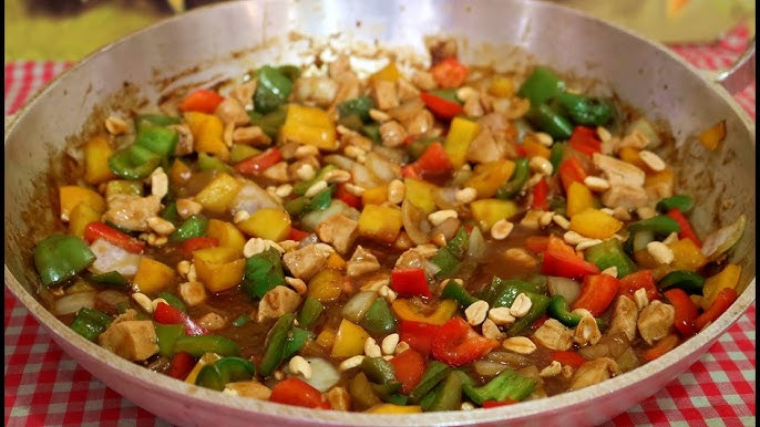 Frango xadrez para marmitas tudo gostoso