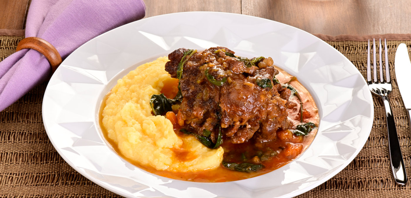 Rabada com polenta prático