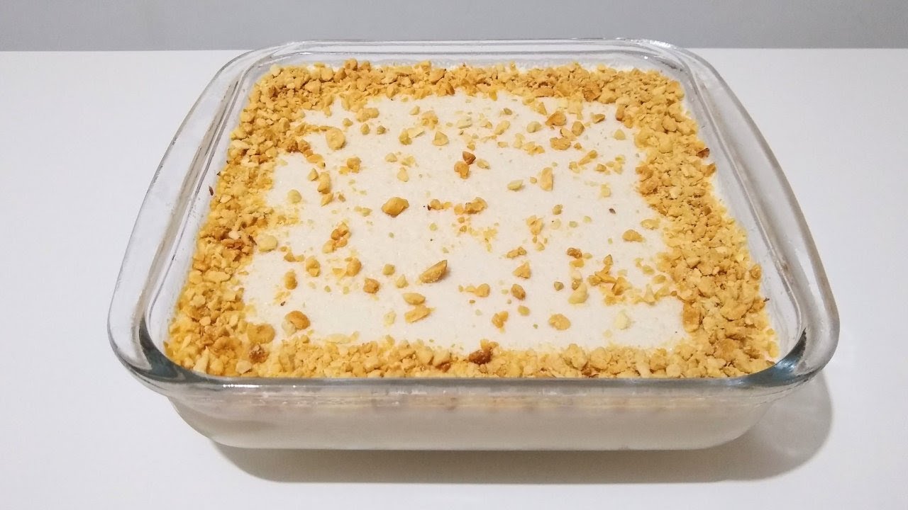 Sobremesa gelada de amendoim prático